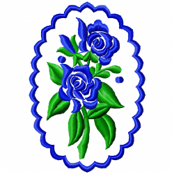 Flowers And Tree Embroidery Design 1